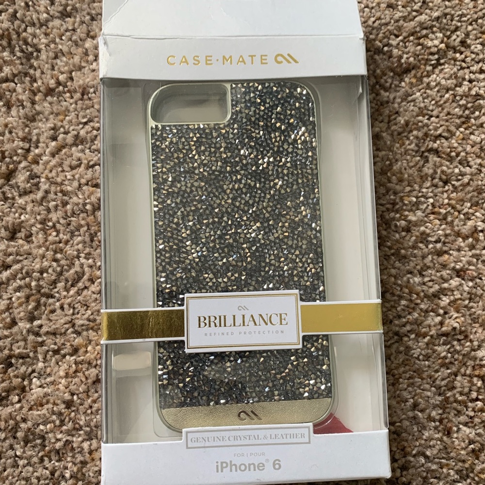 Genuine crystal and leather iPhone 6 case - Picture 1 of 8